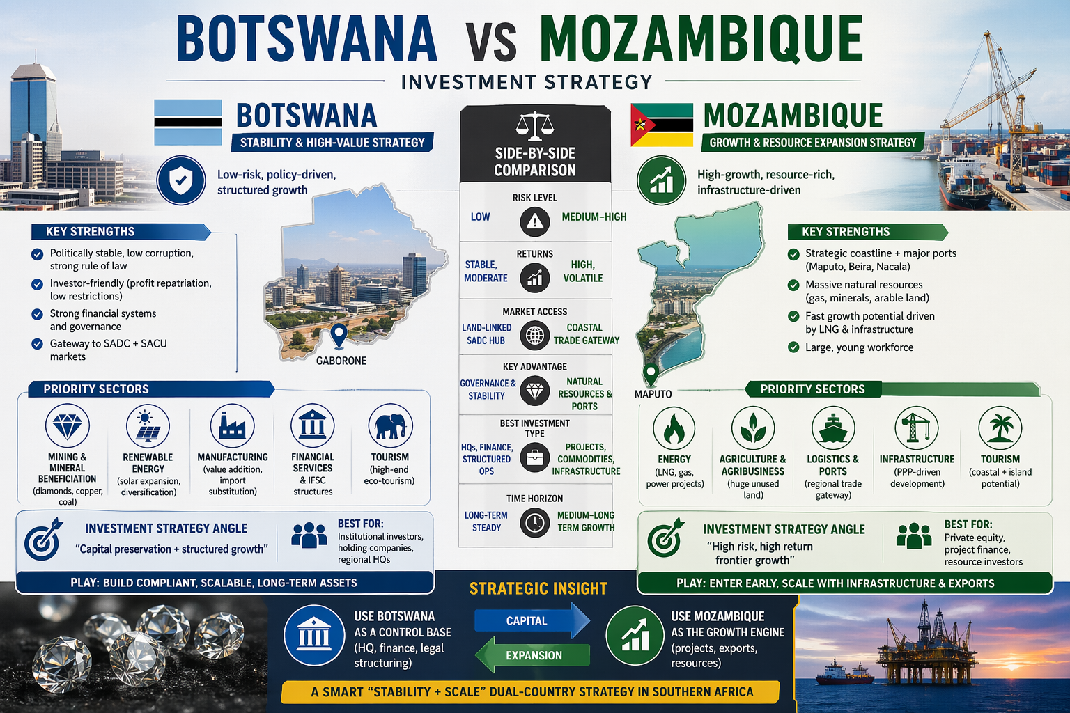 Same Region, Different Bets: What Botswana and Mozambique Reveal About Investment Strategy in Southern Africa